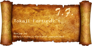 Tokaji Fortunát névjegykártya